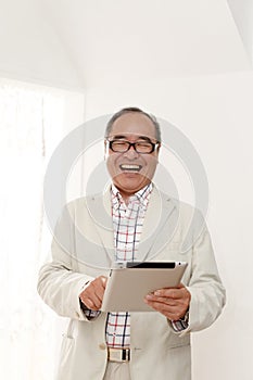 Japanese senior male, healthy and healthy daily life image