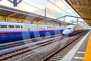 Japanese Shinkansen high speed train