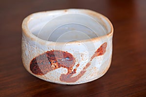 Japanese Shino Ware Tea Bowl for Tea Ceremony use.