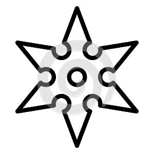 Japanese shuriken  Isolated Vector Icon which can easily modify or edit