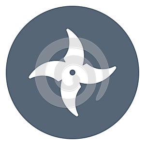 Japanese shuriken  Isolated Vector Icon which can easily modify or edit