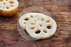 Japanese sliced renkon, or lotus root