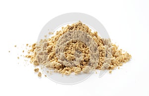 Japanese soybean flour on a white background