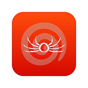 Japanese spider crab icon digital red