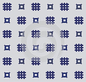 Japanese Square Net Vector Seamless Pattern