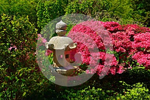 Japanese Stone Lantern in a garden