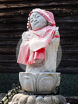 Japanese stone statue of Jizo