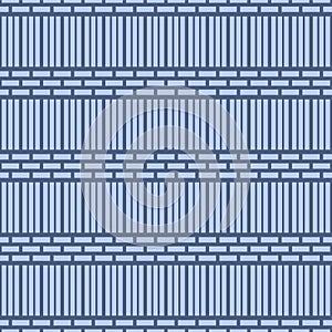 Japanese Stripe Brick Vector Seamless Pattern