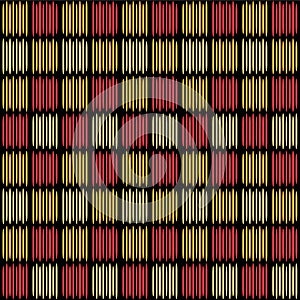 Japanese Stripe Checkered Vector Seamless Pattern