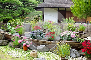 Japanese style garden in Hiroshima, Japan