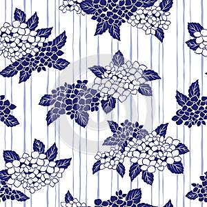 Japanese style hydrangea pattern,