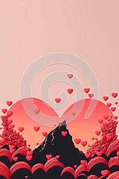 japanese style illustration with love and friendship theme, sanvalentin's day