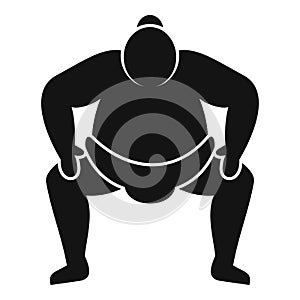 Japanese sumo icon, simple style