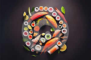 Japanese sushi fish banquet buffet