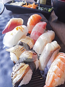 Japanese Sushi mix on the table