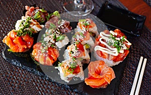 Japanese sushi platter photo