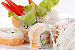 Japanese sushi rolls.