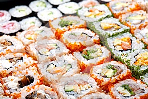 Japanese sushi rolls.