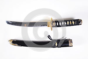 Japanese sword with a sheath