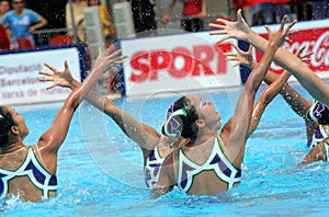Japanese synchro swimmers