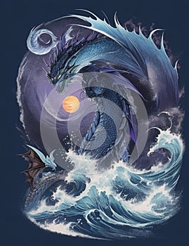 Japanese t-shirt designs, like tattoos, full of pictures, pictures of a dragon with its fireballs
