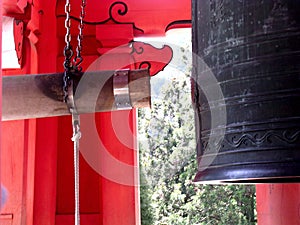 Japanese temple bell in Japan photo