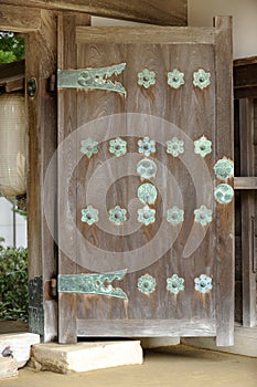 Japanese temple door