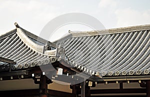 Japanese temple roof