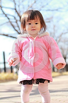 Japanese toddling girl