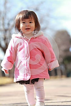 Japanese toddling girl