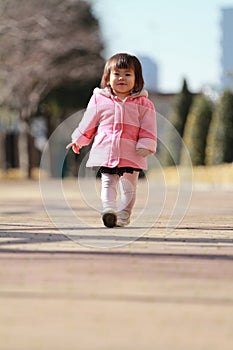 Japanese toddling girl