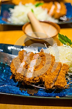 Japanese Tonkatsu deep-fried pork cutlet