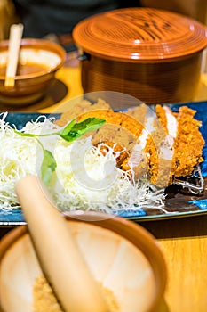Japanese Tonkatsu deep-fried pork cutlet