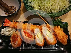 Japanese tonkatsu set meal