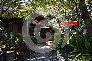 Japanese tourist attractions`Shigitatsuan`Training place for Haiku