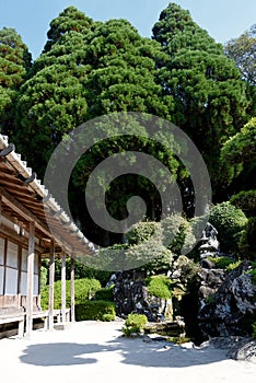 Japanese town Chiran is a preserved samurai district with houses and zen rock gardens attached to samurai residences