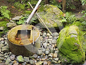 Japanese traditional bamboo fountain