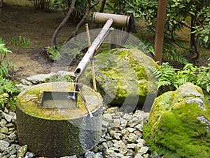 Japanese traditional bamboo fountain