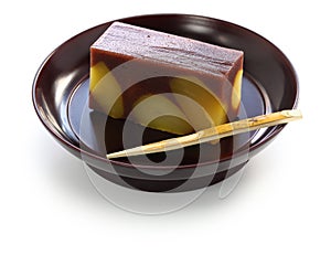 Japanese traditional confection, kuri mushi yokan photo