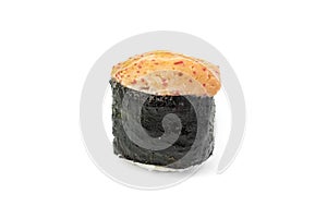 Japanese traditional cuisine. japanese rolls, sushi on a white background. asianfood