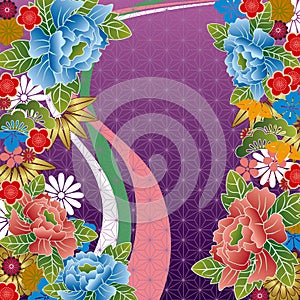 Japanese traditional floral pattern