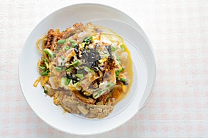 Japanese traditional food, Tonkatsu deep-fried pork cutlet
