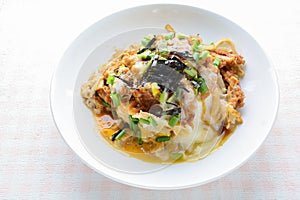 Japanese traditional food, Tonkatsu deep-fried pork cutlet