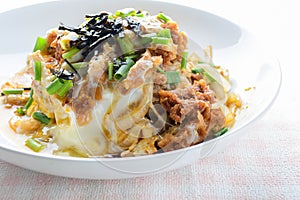 Japanese traditional food, Tonkatsu deep-fried pork cutlet