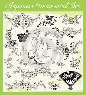 Japanese Traditional Ornaments Set