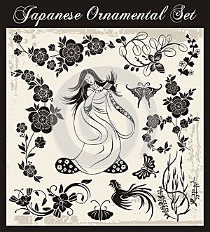 Japanese Traditional Ornaments Set