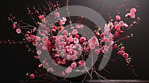 Japanese traditional style flower arrangement 