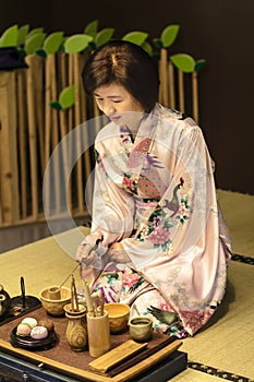 Japanese traditional tea ceremony.