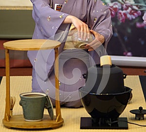 Japanese traditional tea ceremony Chanoyu.