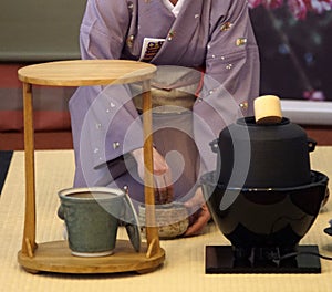 Japanese traditional tea ceremony Chanoyu.